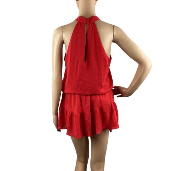 Krisa Smocked Waist Halter Mini Dress Size S Affair - Picture 5 of 7
